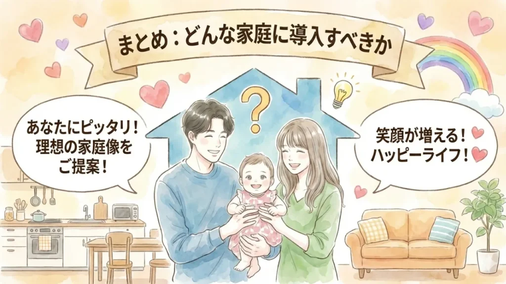 レビューまとめ。導入をおすすめする家庭と購入前の注意点