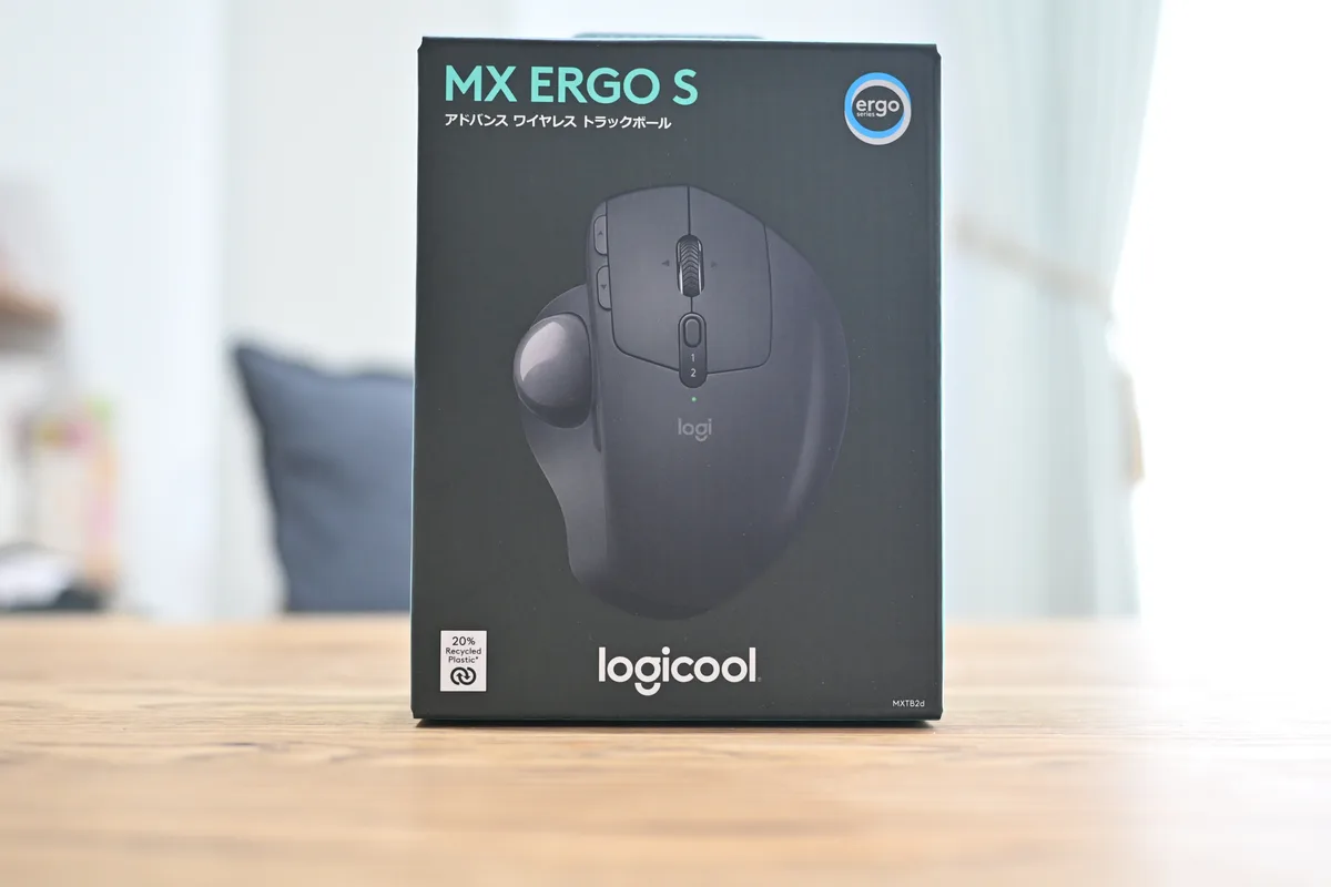 Logicool MX ERGO Sのパッケージ正面