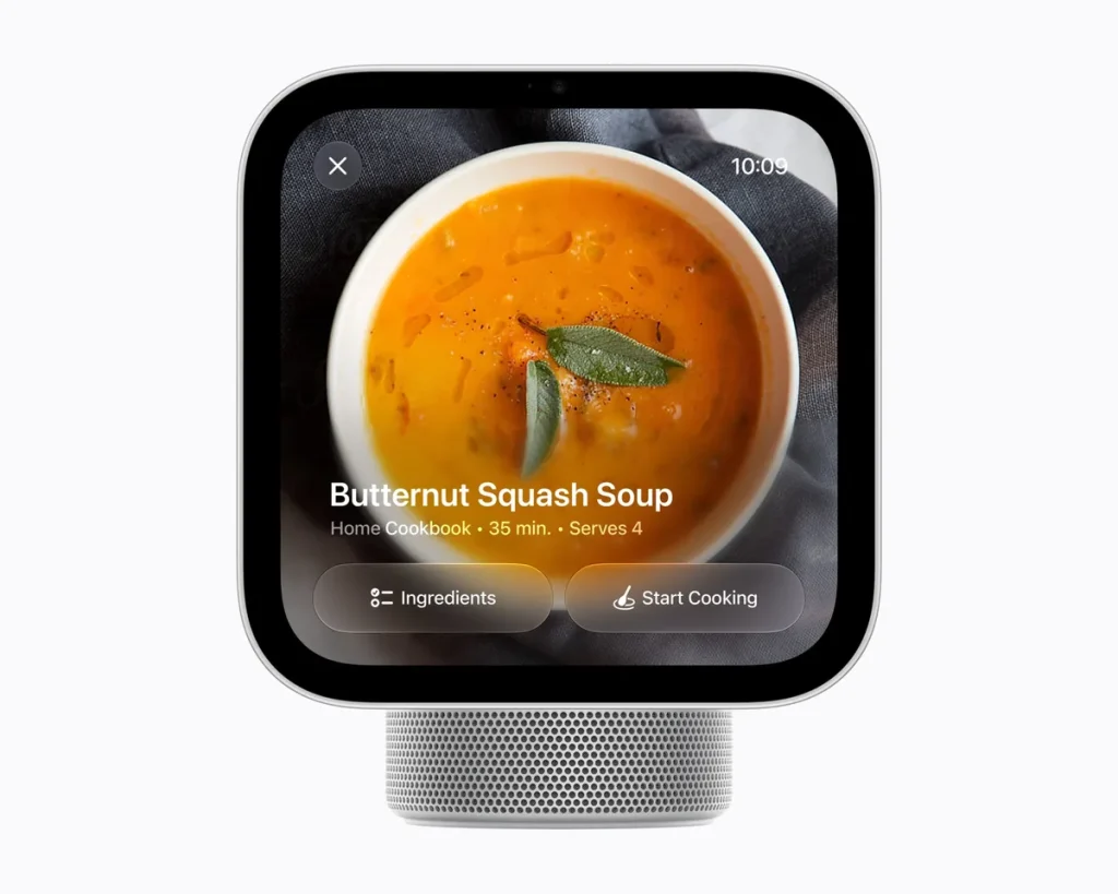 レシピを表示したApple HomeView