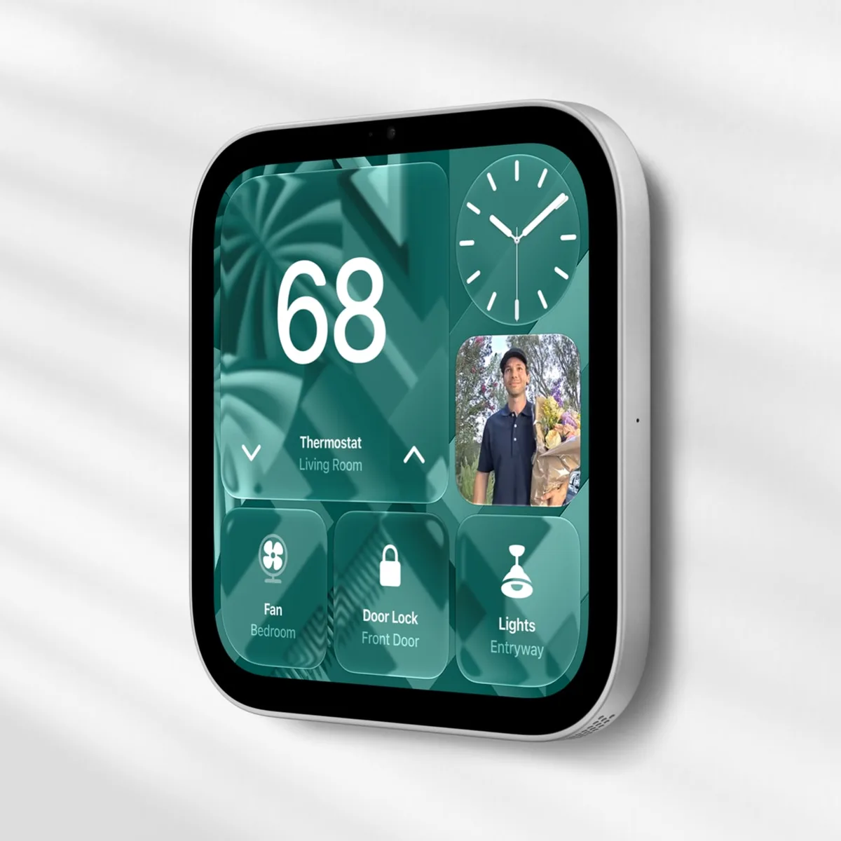 壁に掛けたApple HomeView（壁掛けモデル）