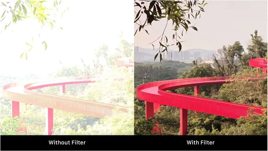 VNDフィルターの有無で白飛びが変わる歩道橋の作例