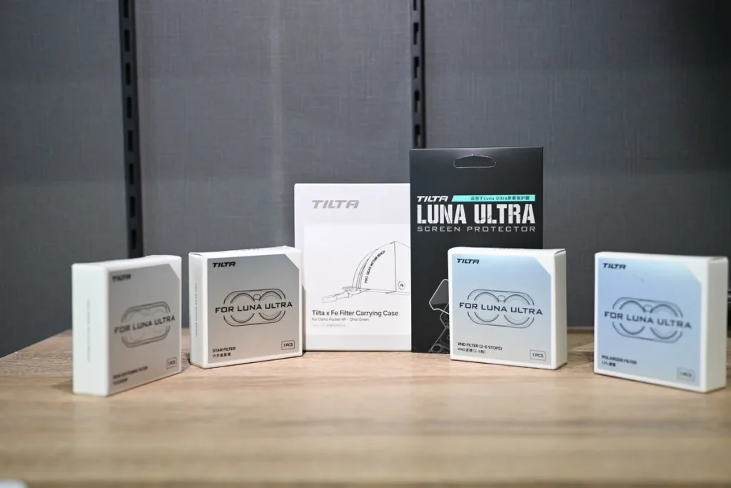 TILTAから提供されたLuna Ultra用フィルターなど6点のパッケージ
